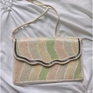 Pastel beaded purse. A gorgeous accessory!